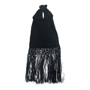SHEIN Black Fringe Maxi Dress